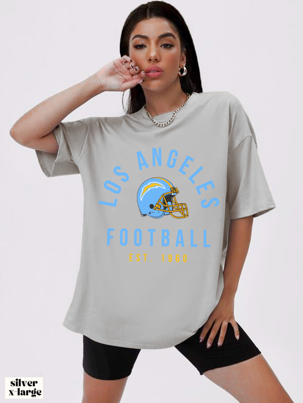 Vintage Los Angeles Chargers T-Shirt - Vintage L.A. Football Oversized Short Sleeve Tee Style Apparel - Design 2