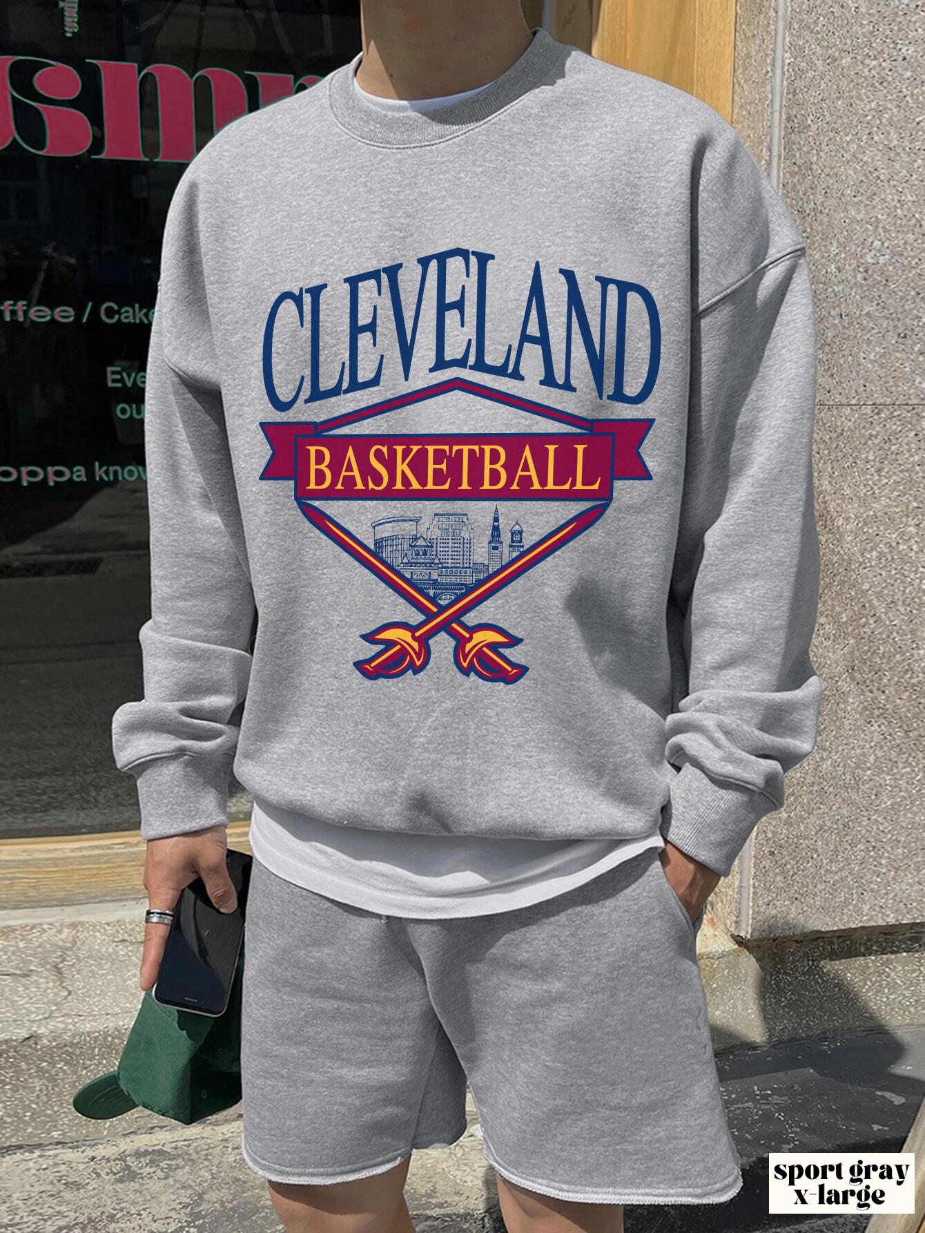 Vintage Cleveland Cavaliers Sweatshirt - Wine and Gold - Vintage Style Basketball Crewneck - Men's & Women's Retro Ohio Apparel