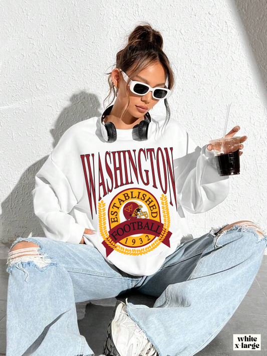 90's Washington Commanders Football Crewneck - Vintage Football Sweatshirt - Retro Redskins 70's, 80's, 90's - Design 1