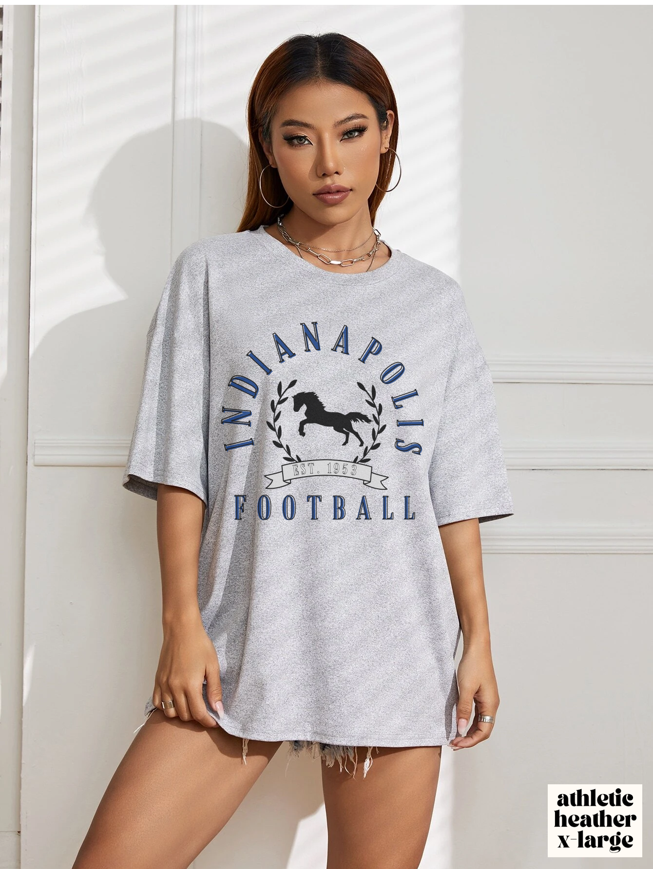 Vintage Indianapolis Colts Short Sleeve T-Shirt - Retro Style Football Tee - Men's & Women's - Design 1