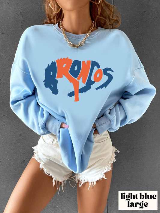 Retro Denver Broncos Crewneck Sweatshirt - Vintage Football - Men's & Women's Unisex Sizing - Design 3