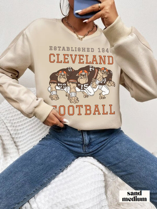 Vintage Cleveland Browns Crewneck - Browns Dawg Pound NFL Football Apparel - Men's & Women's Sweatshirt