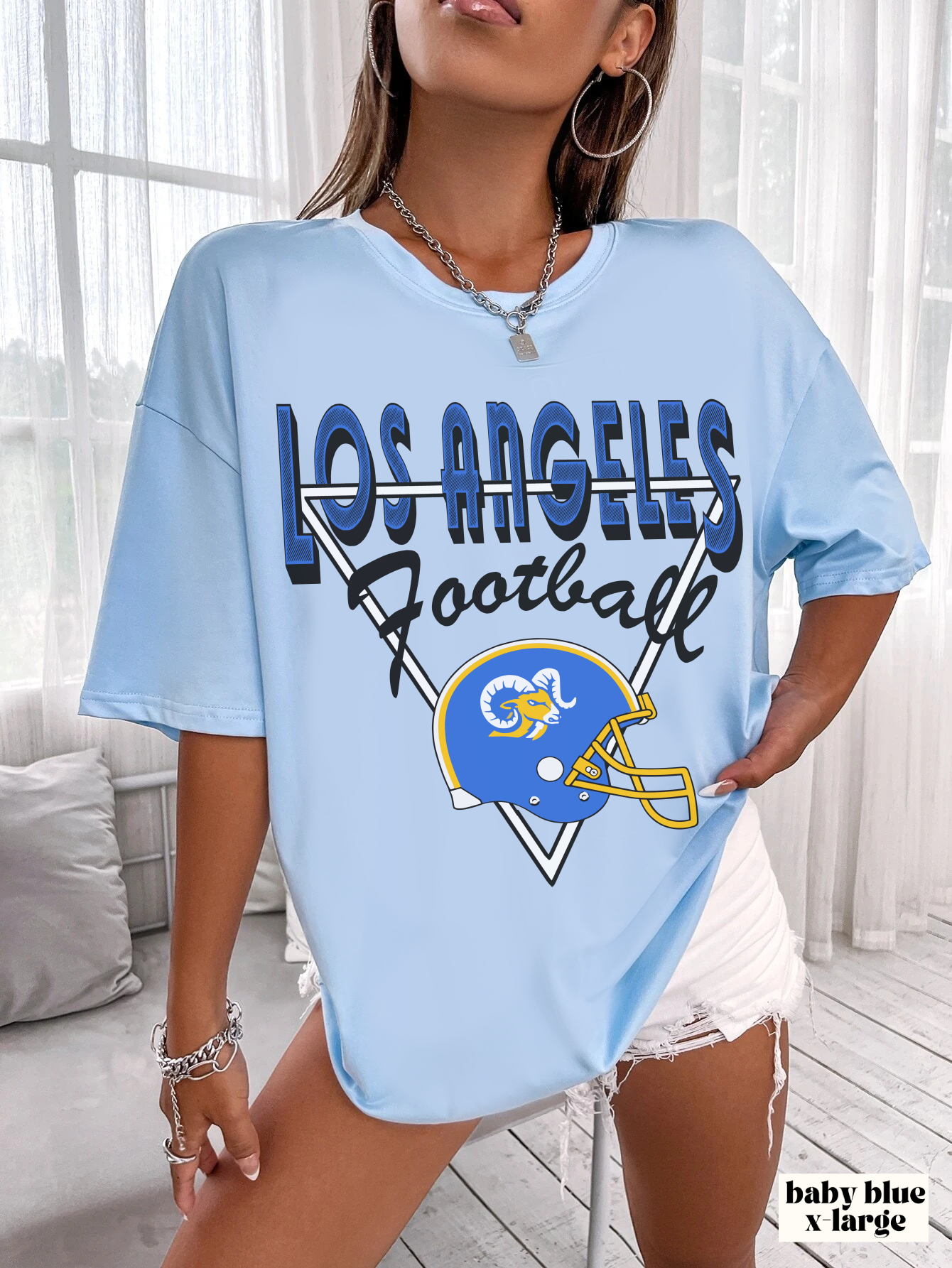 Throwback Los Angeles Rams Tee - Retro California Football T-Shirt Apparel - Men's & Women's Unisex Sizing - Design 3