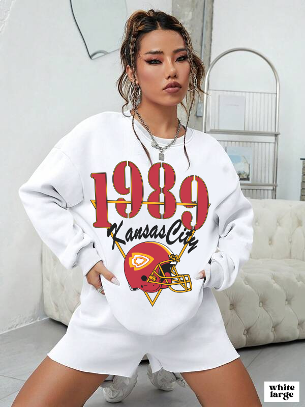 1989 Kansas City Chiefs Football Crewneck Sweatshirt - Vintage Retro Arrowhead Style - 1989 Version ChiefsTaylor Swift