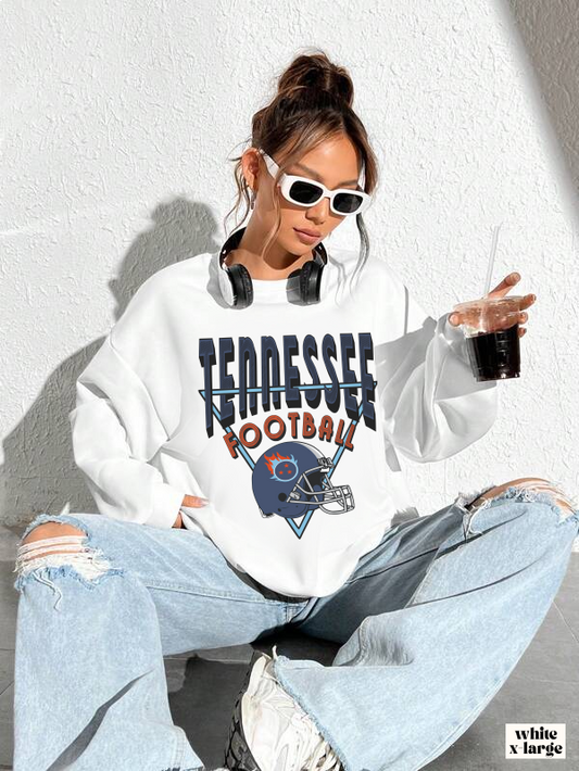 90's Tennessee Titans Sweatshirt - Vintage Men's & Women's Throwback Unisex Football Crewneck - Design 1